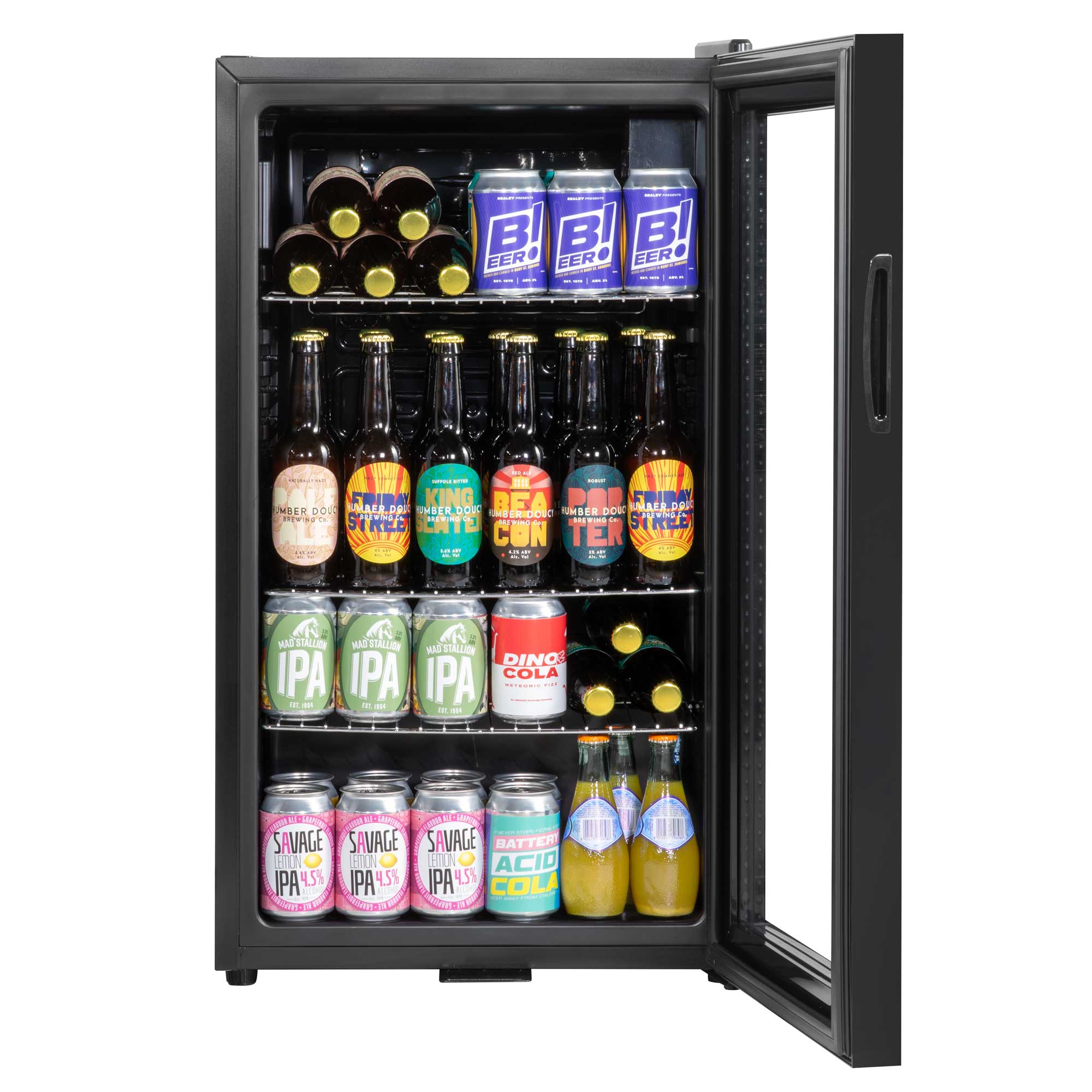 A+ Baridi 80L Wine Beer Drinks Fridge Cooler Thermostat Lock /& Key LED Light
